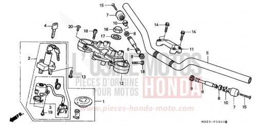 HANDLE PIPE/TOP BRIDGE CB600F2Y de 2000